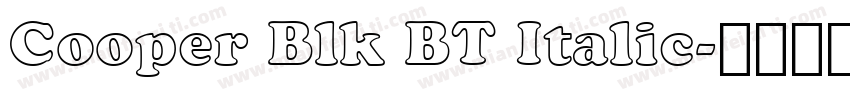 Cooper Blk BT Italic字体转换